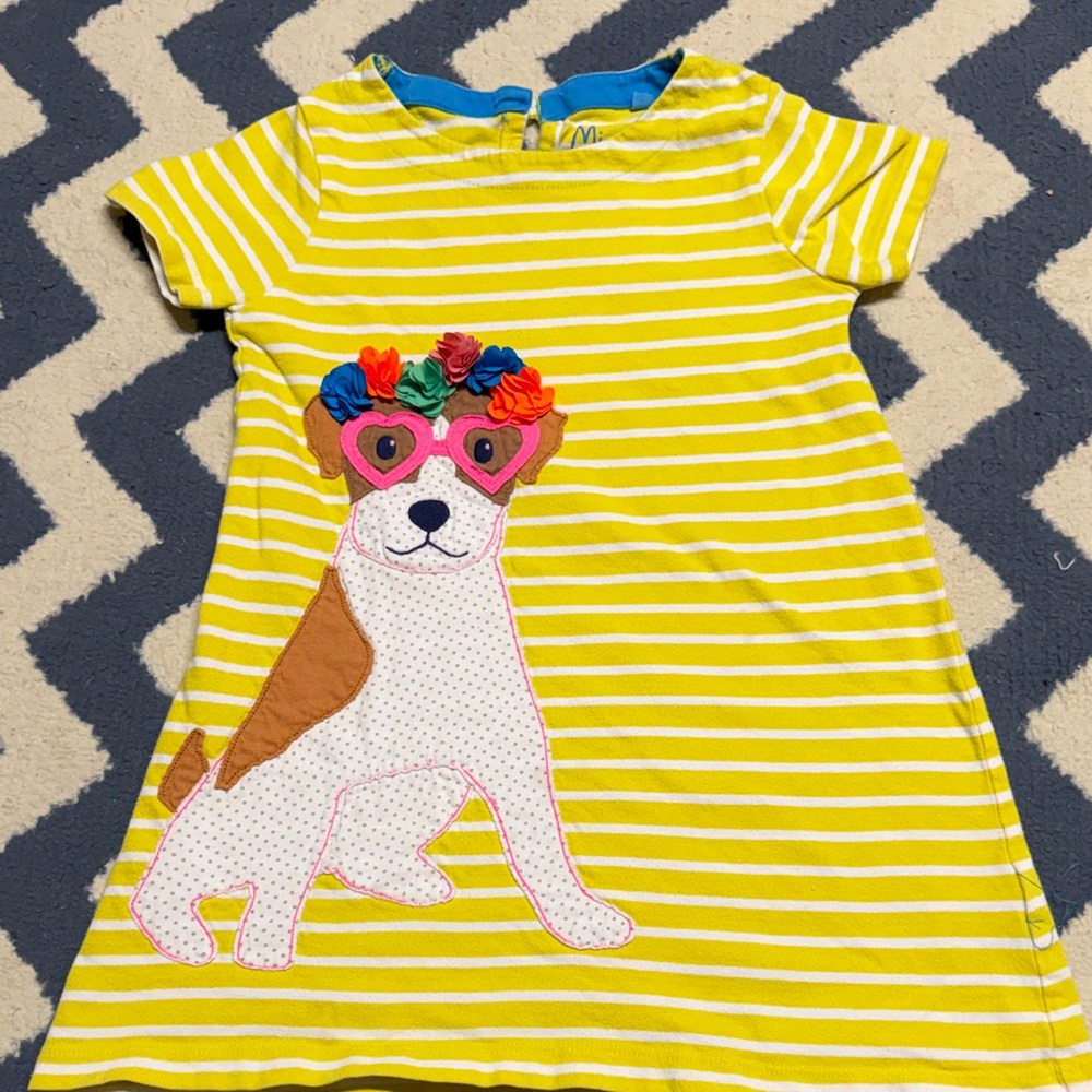 Mini Boden Appliqué Dog Tunic size 4-5